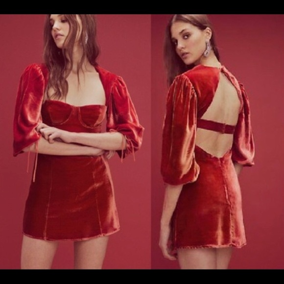 For Love & Lemons Nadine Velvet Bustier Mini Dress - Picture 2 of 5